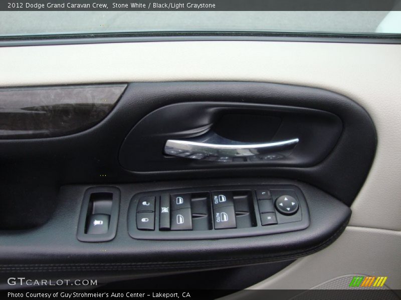Stone White / Black/Light Graystone 2012 Dodge Grand Caravan Crew