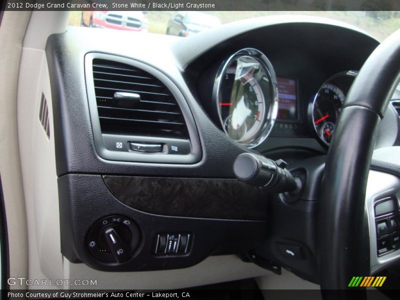 Stone White / Black/Light Graystone 2012 Dodge Grand Caravan Crew