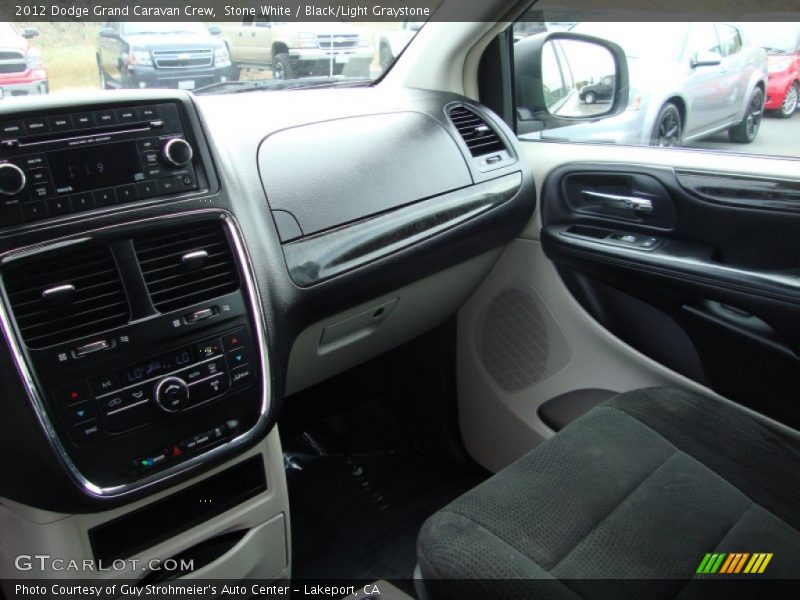 Stone White / Black/Light Graystone 2012 Dodge Grand Caravan Crew