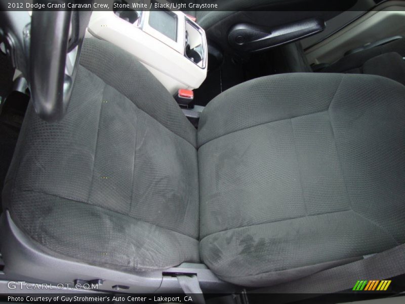 Stone White / Black/Light Graystone 2012 Dodge Grand Caravan Crew