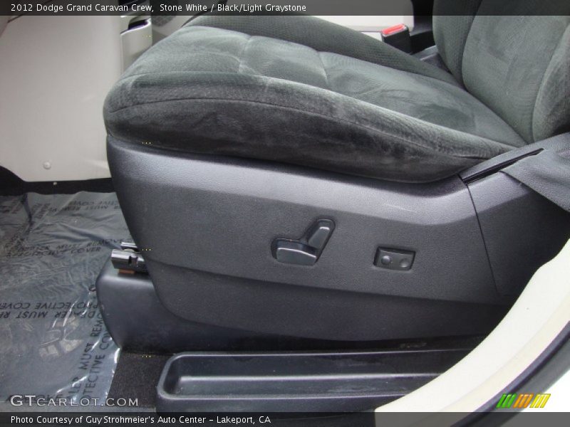 Stone White / Black/Light Graystone 2012 Dodge Grand Caravan Crew