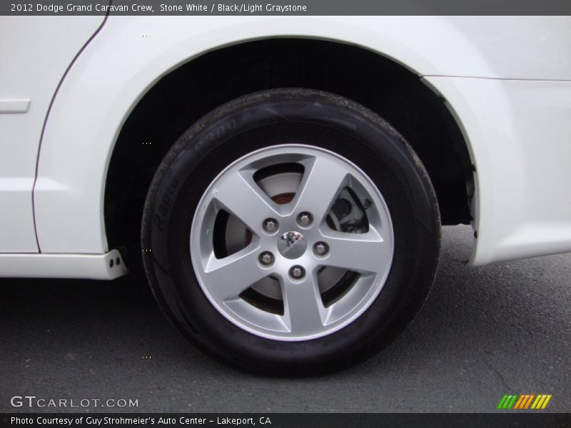 Stone White / Black/Light Graystone 2012 Dodge Grand Caravan Crew