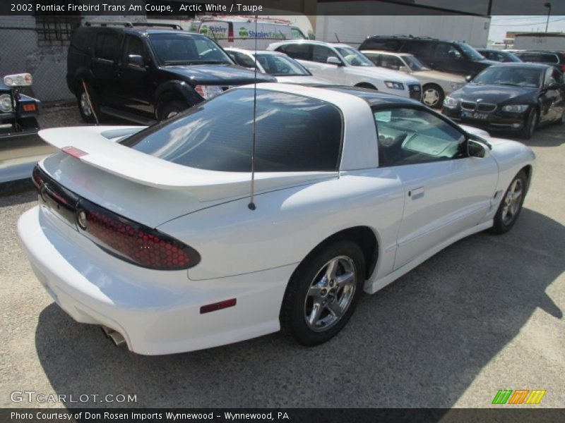 Arctic White / Taupe 2002 Pontiac Firebird Trans Am Coupe