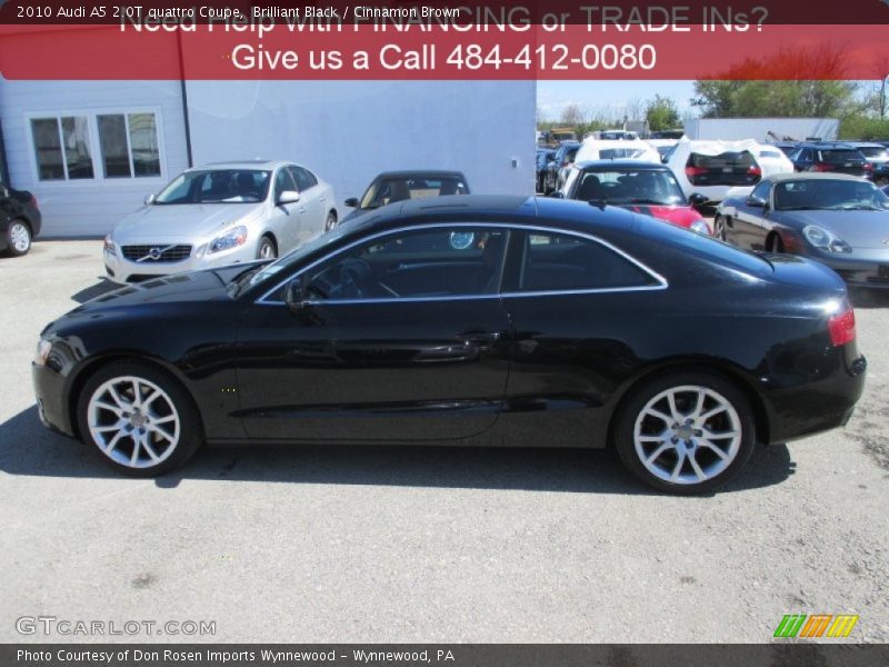 Brilliant Black / Cinnamon Brown 2010 Audi A5 2.0T quattro Coupe
