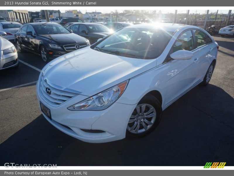 Shimmering White / Camel 2013 Hyundai Sonata GLS