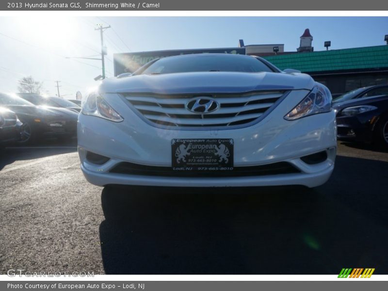 Shimmering White / Camel 2013 Hyundai Sonata GLS