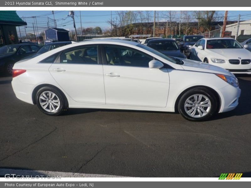 Shimmering White / Camel 2013 Hyundai Sonata GLS