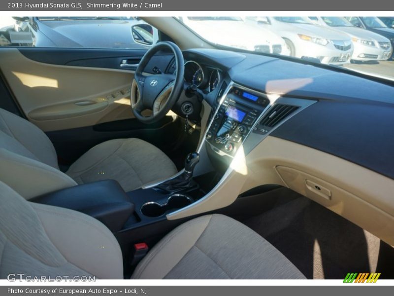 Shimmering White / Camel 2013 Hyundai Sonata GLS