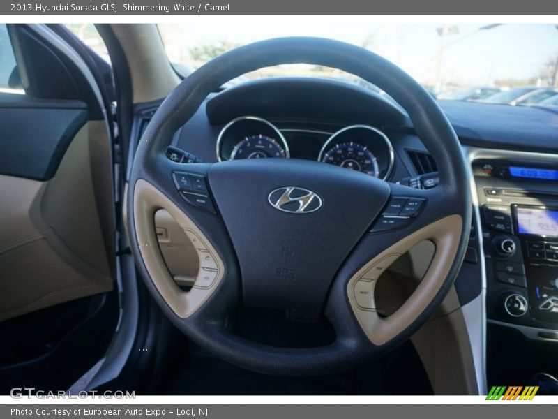 Shimmering White / Camel 2013 Hyundai Sonata GLS