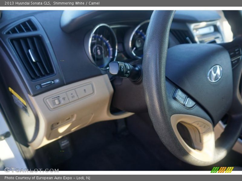 Shimmering White / Camel 2013 Hyundai Sonata GLS