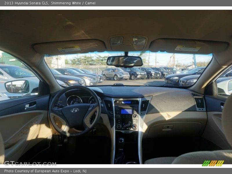 Shimmering White / Camel 2013 Hyundai Sonata GLS
