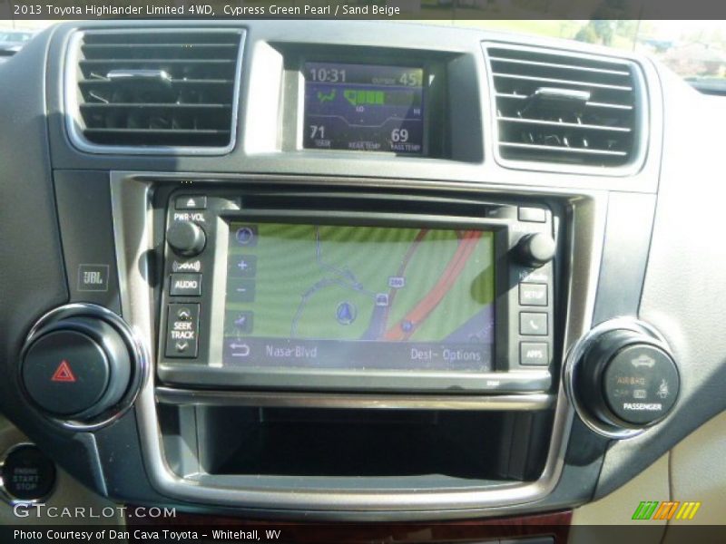 Cypress Green Pearl / Sand Beige 2013 Toyota Highlander Limited 4WD