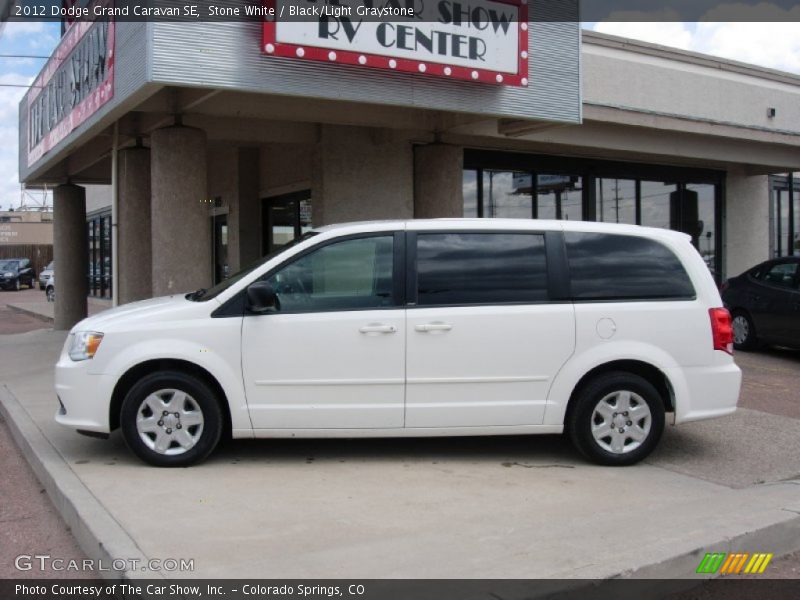 Stone White / Black/Light Graystone 2012 Dodge Grand Caravan SE