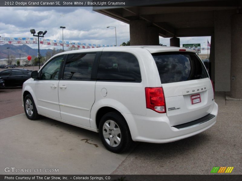 Stone White / Black/Light Graystone 2012 Dodge Grand Caravan SE
