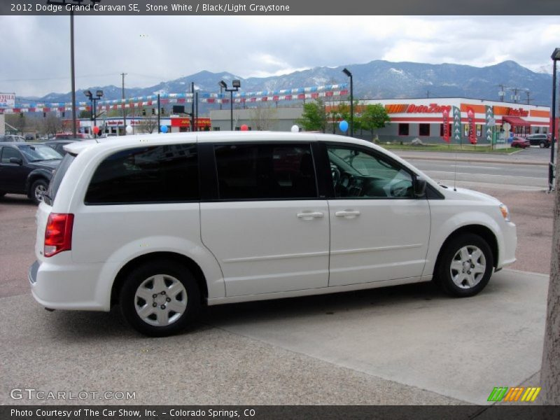 Stone White / Black/Light Graystone 2012 Dodge Grand Caravan SE