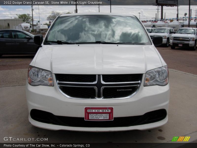Stone White / Black/Light Graystone 2012 Dodge Grand Caravan SE
