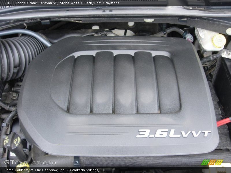 Stone White / Black/Light Graystone 2012 Dodge Grand Caravan SE