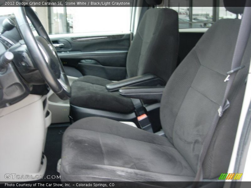 Stone White / Black/Light Graystone 2012 Dodge Grand Caravan SE