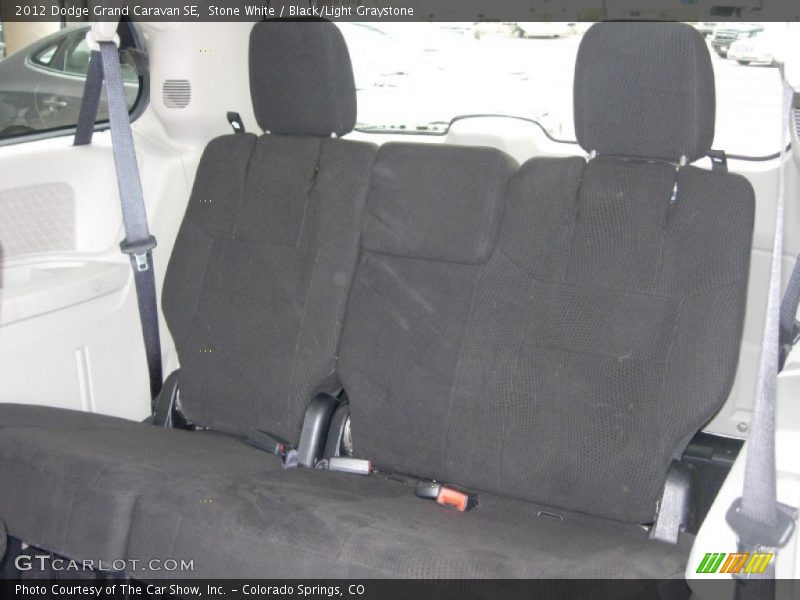 Stone White / Black/Light Graystone 2012 Dodge Grand Caravan SE