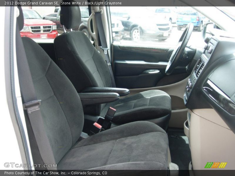 Stone White / Black/Light Graystone 2012 Dodge Grand Caravan SE