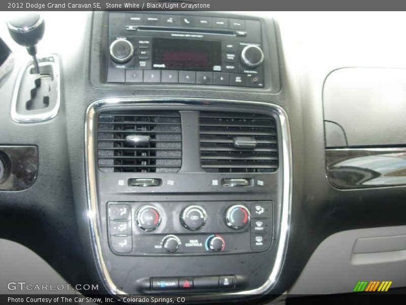 Stone White / Black/Light Graystone 2012 Dodge Grand Caravan SE
