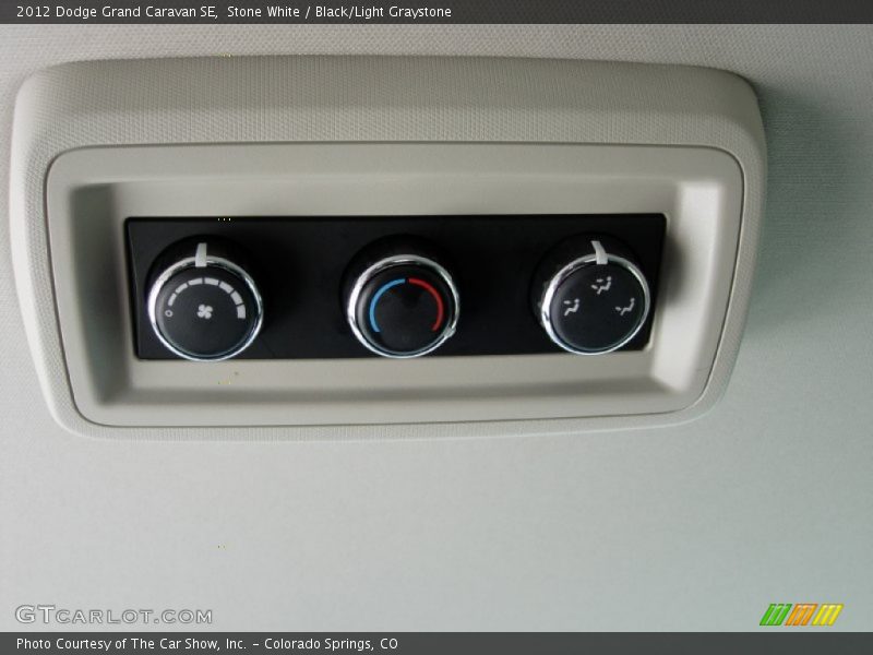 Stone White / Black/Light Graystone 2012 Dodge Grand Caravan SE