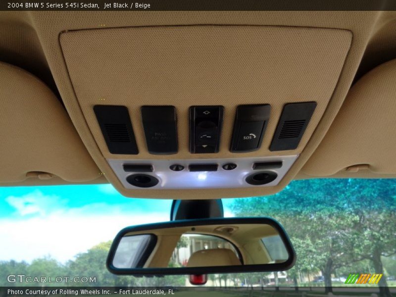 Jet Black / Beige 2004 BMW 5 Series 545i Sedan