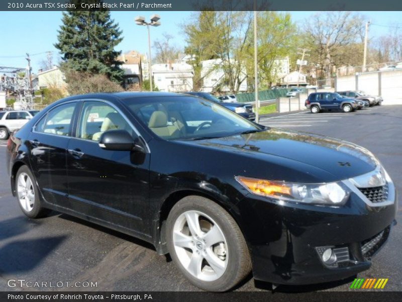 Crystal Black Pearl / Parchment 2010 Acura TSX Sedan