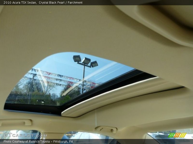 Crystal Black Pearl / Parchment 2010 Acura TSX Sedan
