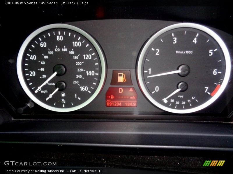  2004 5 Series 545i Sedan 545i Sedan Gauges