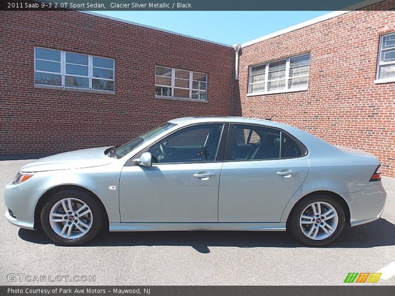 Glacier Silver Metallic / Black 2011 Saab 9-3 2.0T Sport Sedan