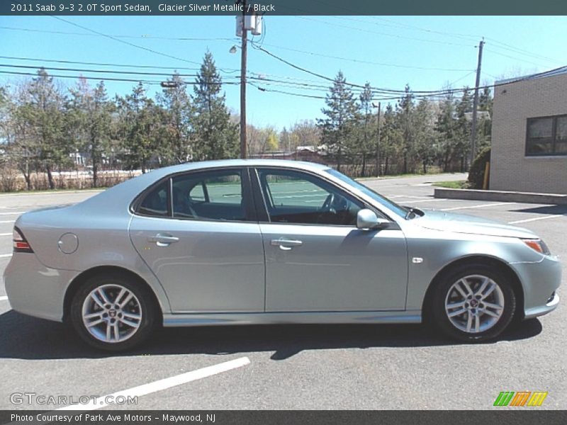 Glacier Silver Metallic / Black 2011 Saab 9-3 2.0T Sport Sedan