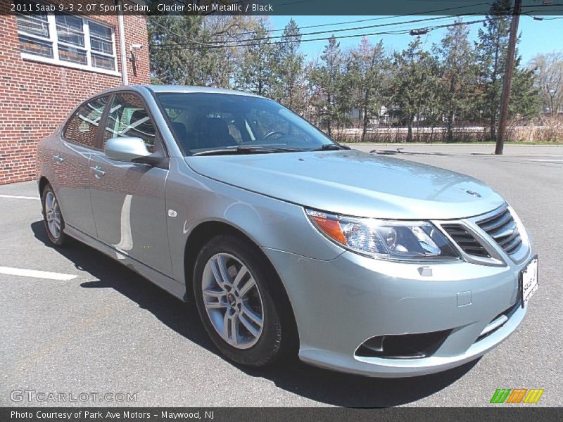 Glacier Silver Metallic / Black 2011 Saab 9-3 2.0T Sport Sedan