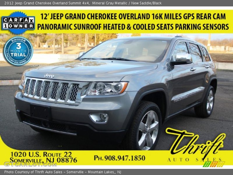 Mineral Gray Metallic / New Saddle/Black 2012 Jeep Grand Cherokee Overland Summit 4x4