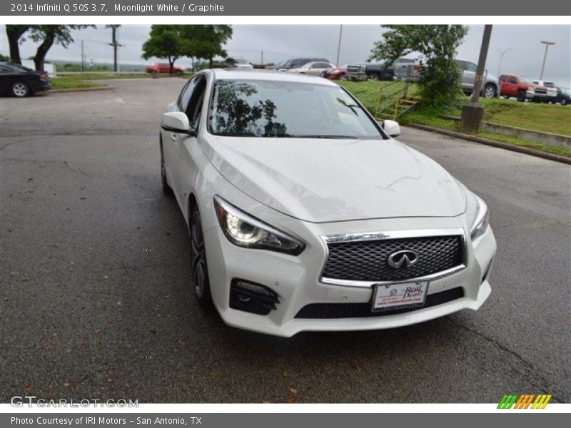 Moonlight White / Graphite 2014 Infiniti Q 50S 3.7