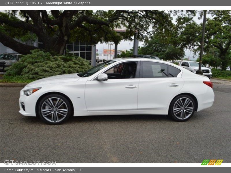 Moonlight White / Graphite 2014 Infiniti Q 50S 3.7