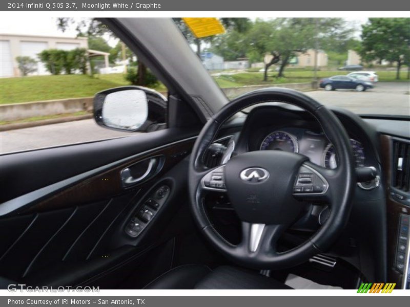 Moonlight White / Graphite 2014 Infiniti Q 50S 3.7