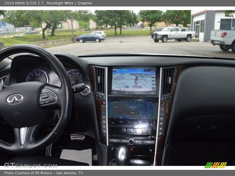 Moonlight White / Graphite 2014 Infiniti Q 50S 3.7