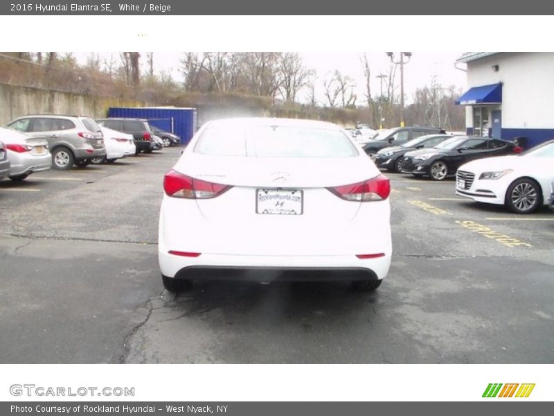 White / Beige 2016 Hyundai Elantra SE