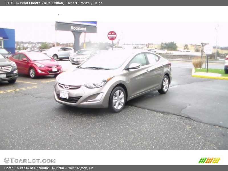 Desert Bronze / Beige 2016 Hyundai Elantra Value Edition