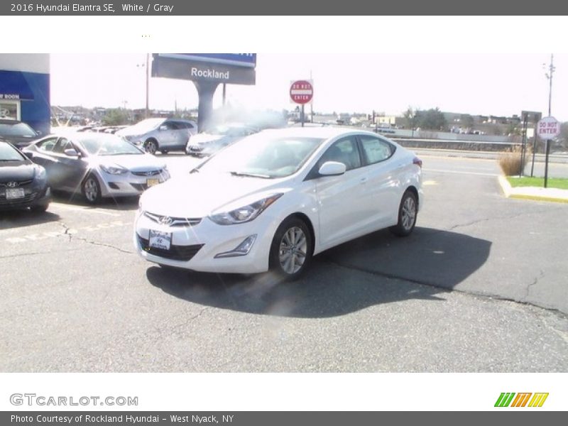 White / Gray 2016 Hyundai Elantra SE