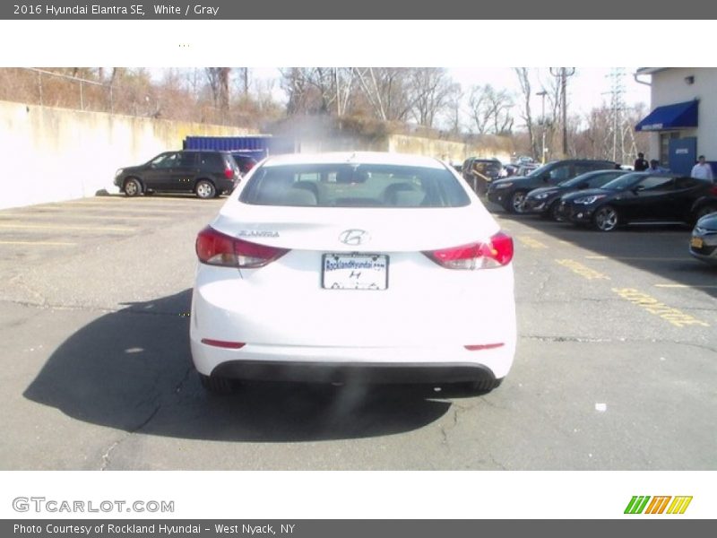 White / Gray 2016 Hyundai Elantra SE