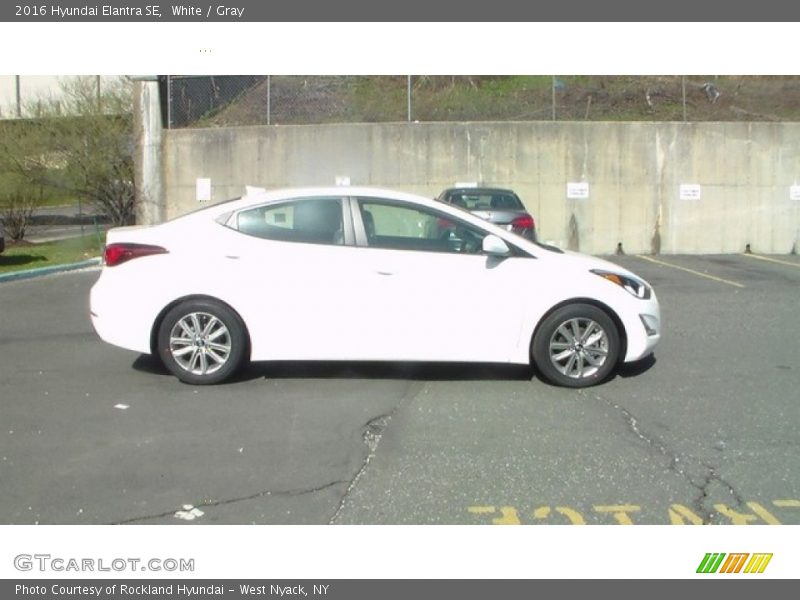 White / Gray 2016 Hyundai Elantra SE