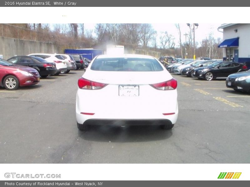 White / Gray 2016 Hyundai Elantra SE