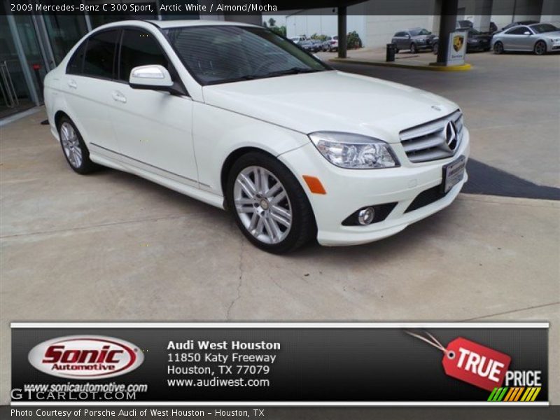Arctic White / Almond/Mocha 2009 Mercedes-Benz C 300 Sport
