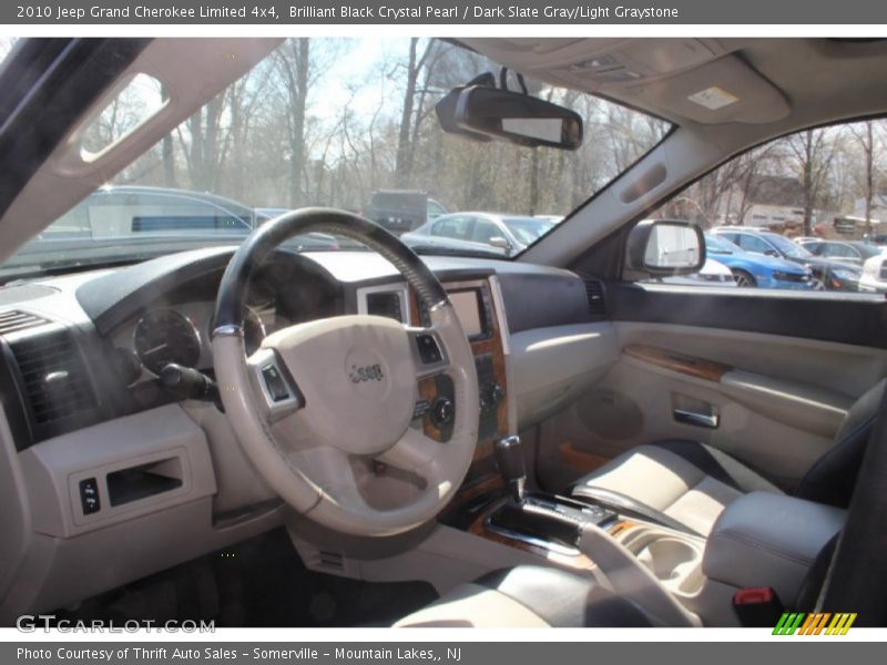 Brilliant Black Crystal Pearl / Dark Slate Gray/Light Graystone 2010 Jeep Grand Cherokee Limited 4x4