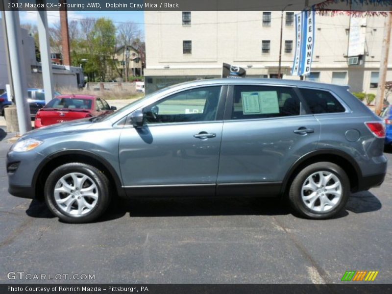 Dolphin Gray Mica / Black 2012 Mazda CX-9 Touring AWD