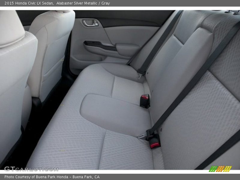 Alabaster Silver Metallic / Gray 2015 Honda Civic LX Sedan