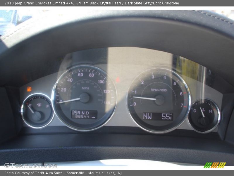 Brilliant Black Crystal Pearl / Dark Slate Gray/Light Graystone 2010 Jeep Grand Cherokee Limited 4x4