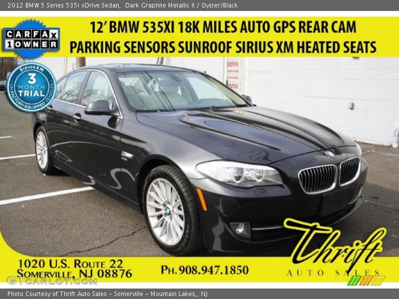 Dark Graphite Metallic II / Oyster/Black 2012 BMW 5 Series 535i xDrive Sedan